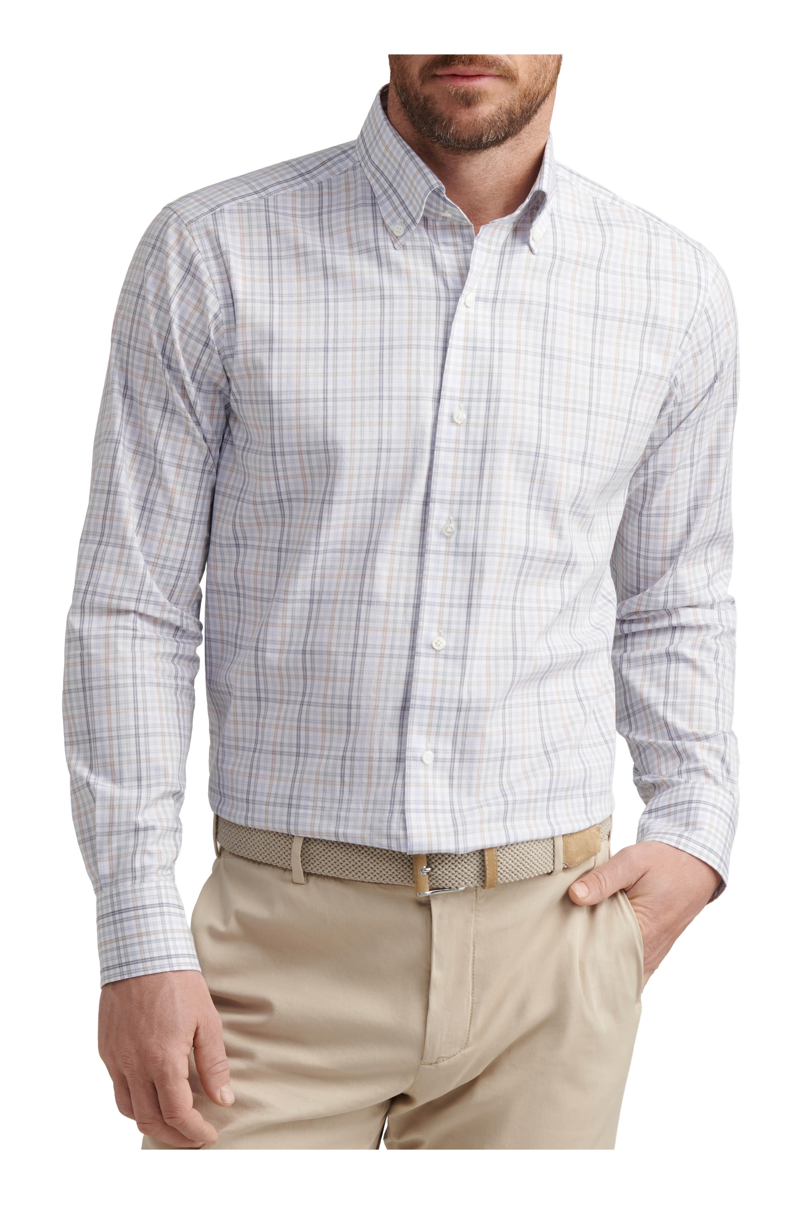Peter Millar - Sherwood Orvieto Multi Plaid Cotton Sport Shirt - view 2