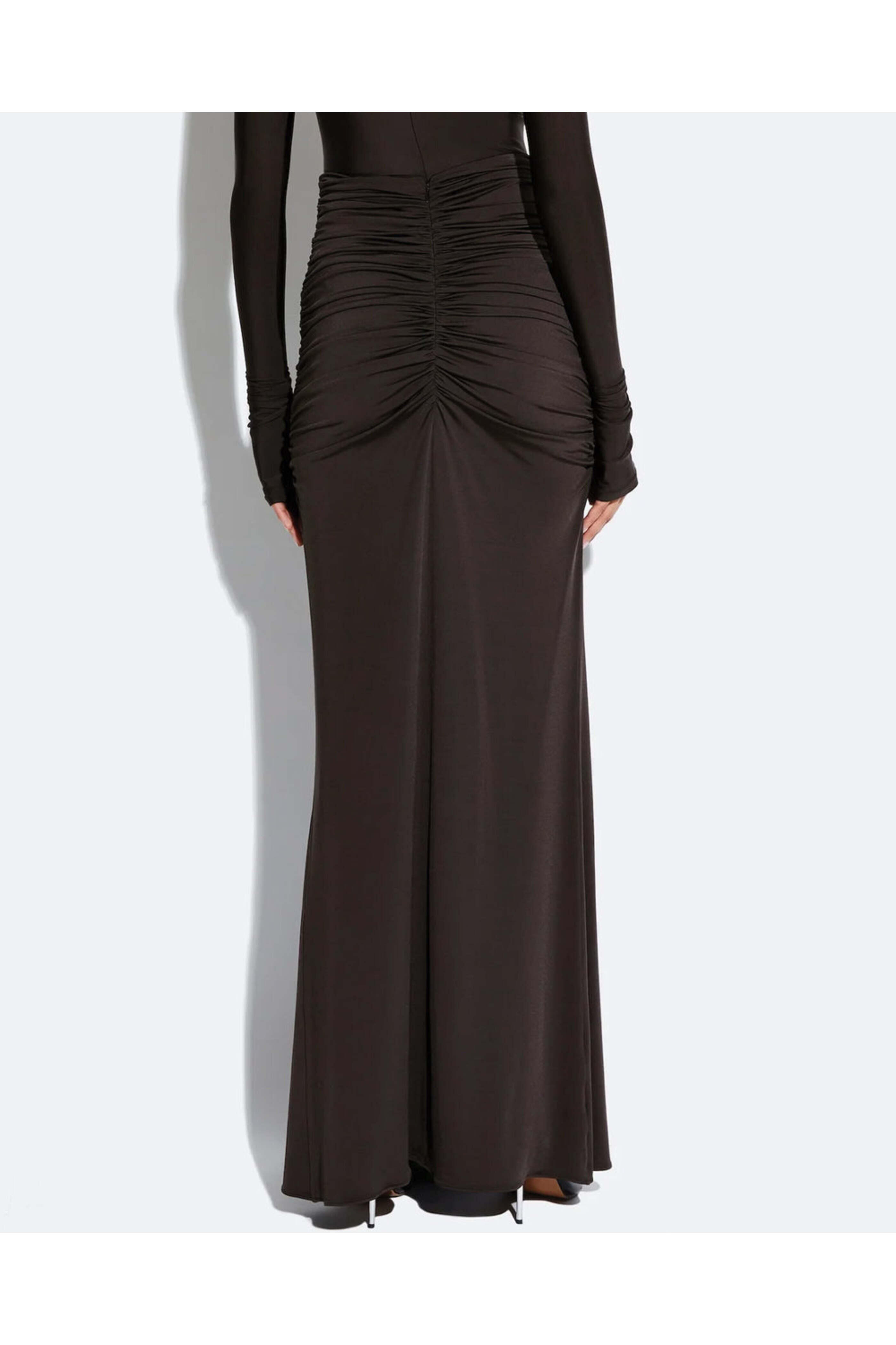 LaPointe - Cacao Jersey Draped Skirt