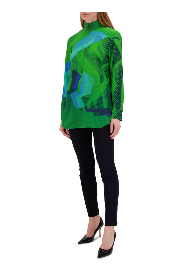 Akris - Leaf Multi Silk Tunic Blouse