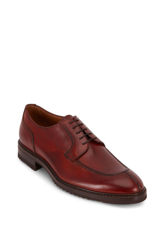 Gravati - Blucher Brandy Leather Lace-Up Dress Shoe