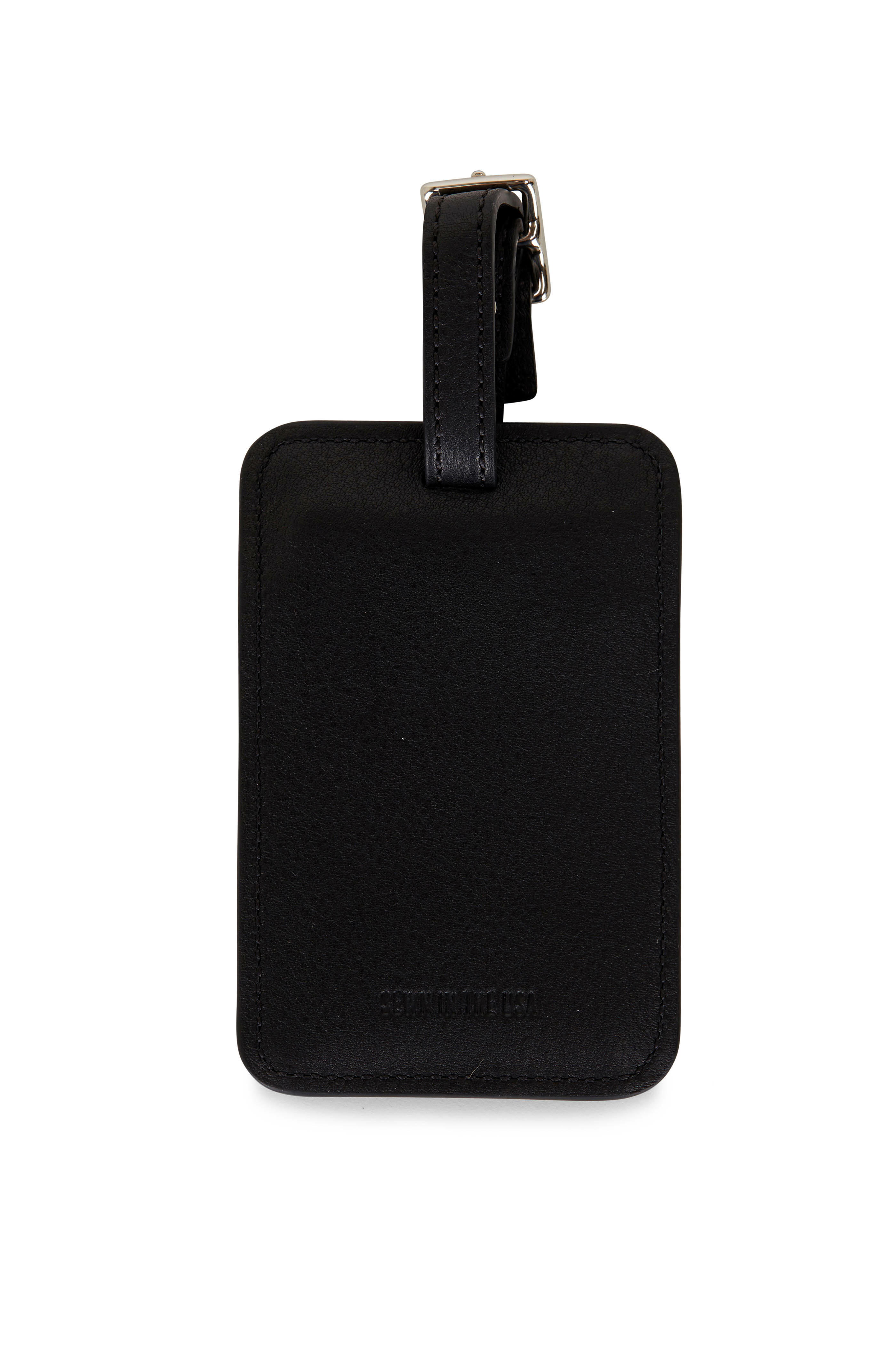 Shinola - Black Leather Luggage Id Tag 