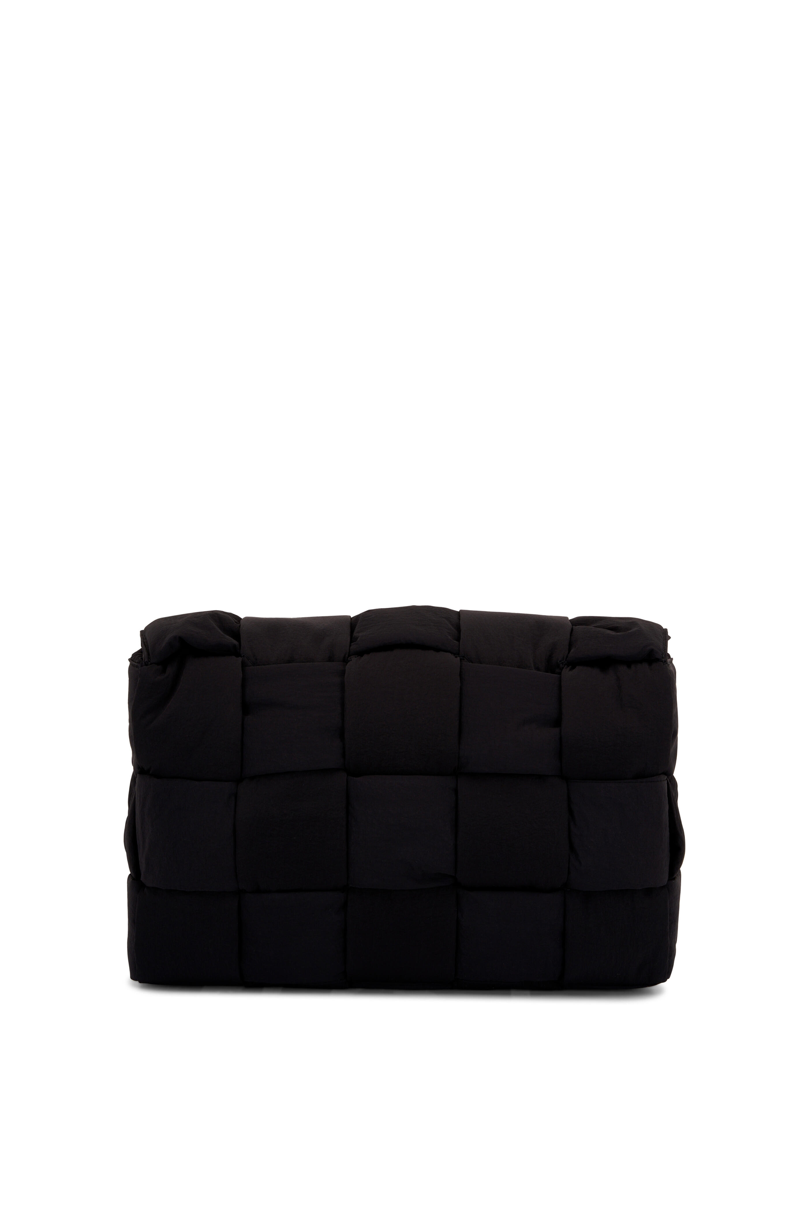 Bottega Veneta - Black Padded Intreccio Nylon Crossbody Bag