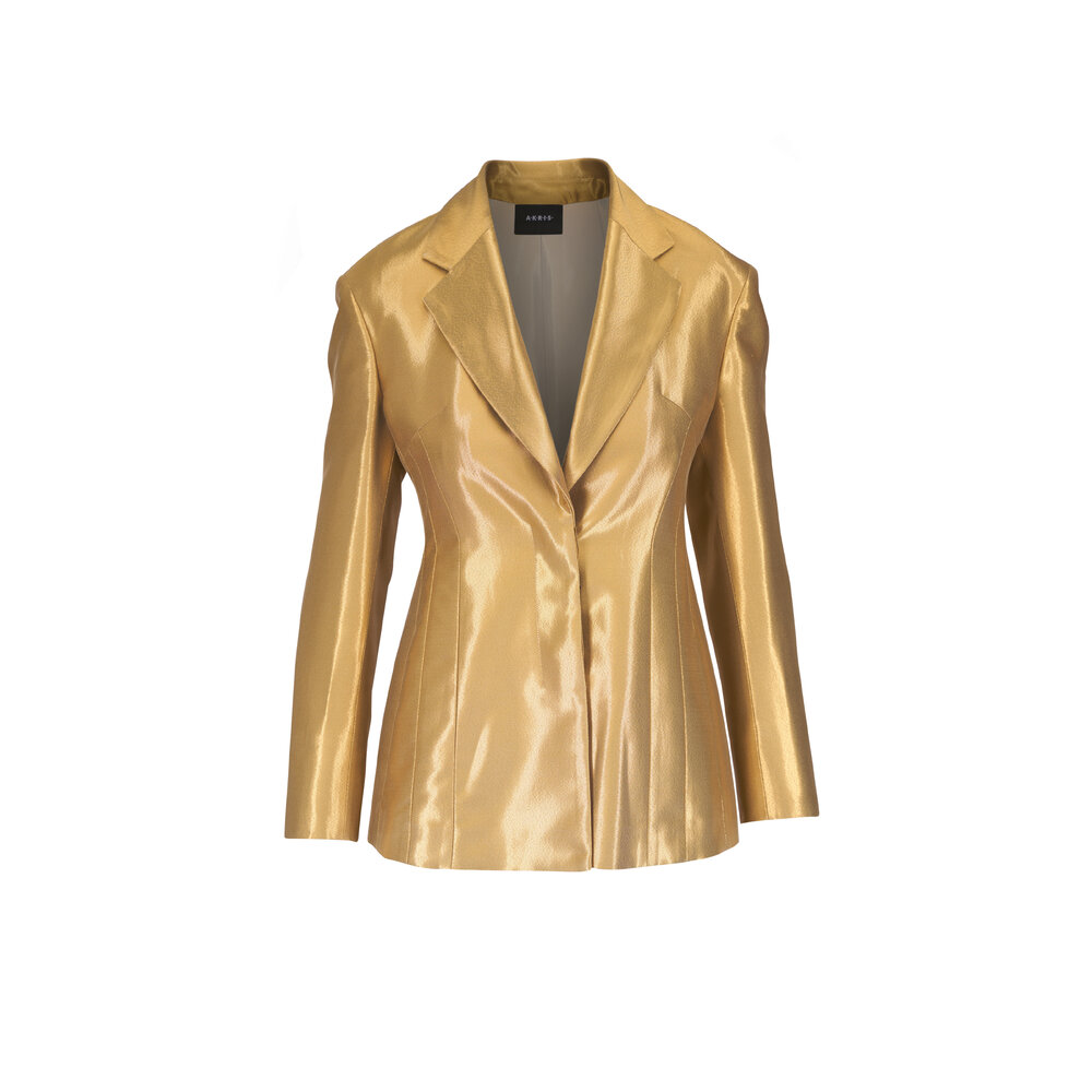 Akris - Walker Gold Lurex Jacket | Mitchell Stores