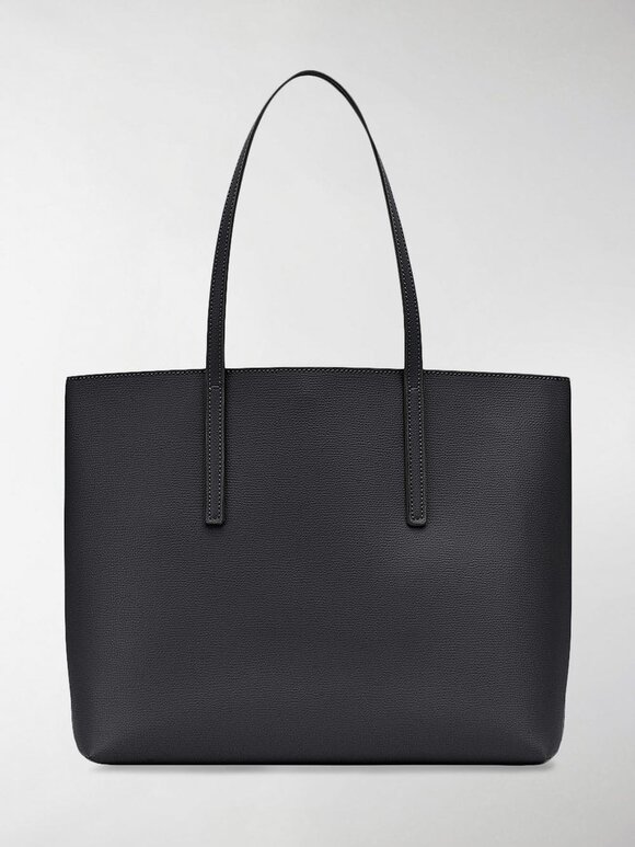 Fendi - Black Grained Leather Logo Shopper