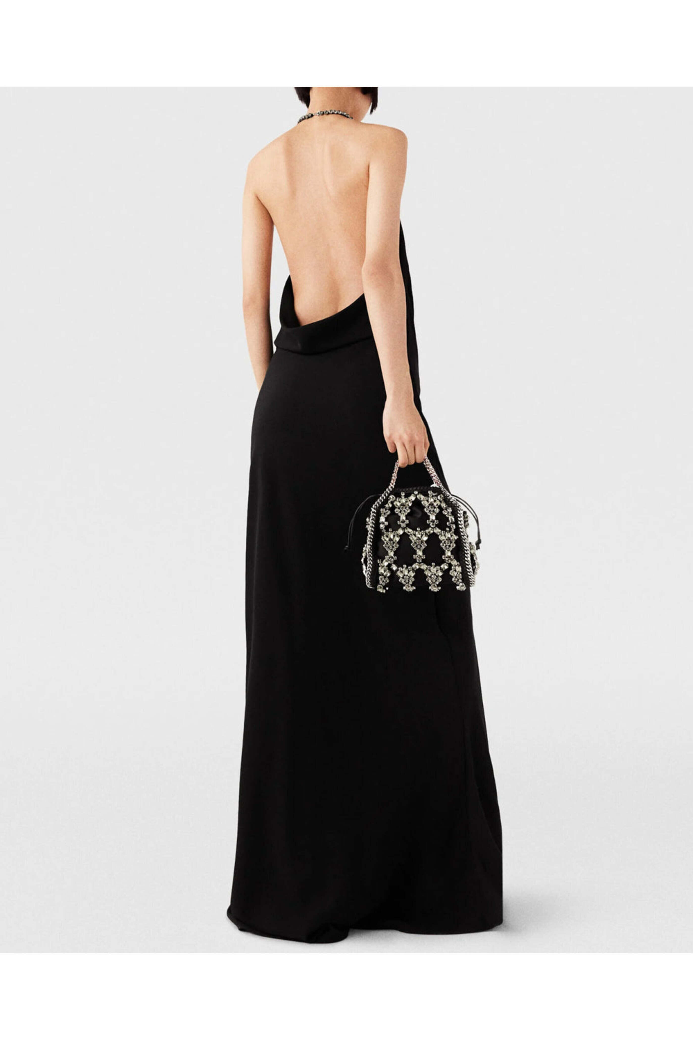 Stella McCartney - Black Crystal Embellished Strap Dress