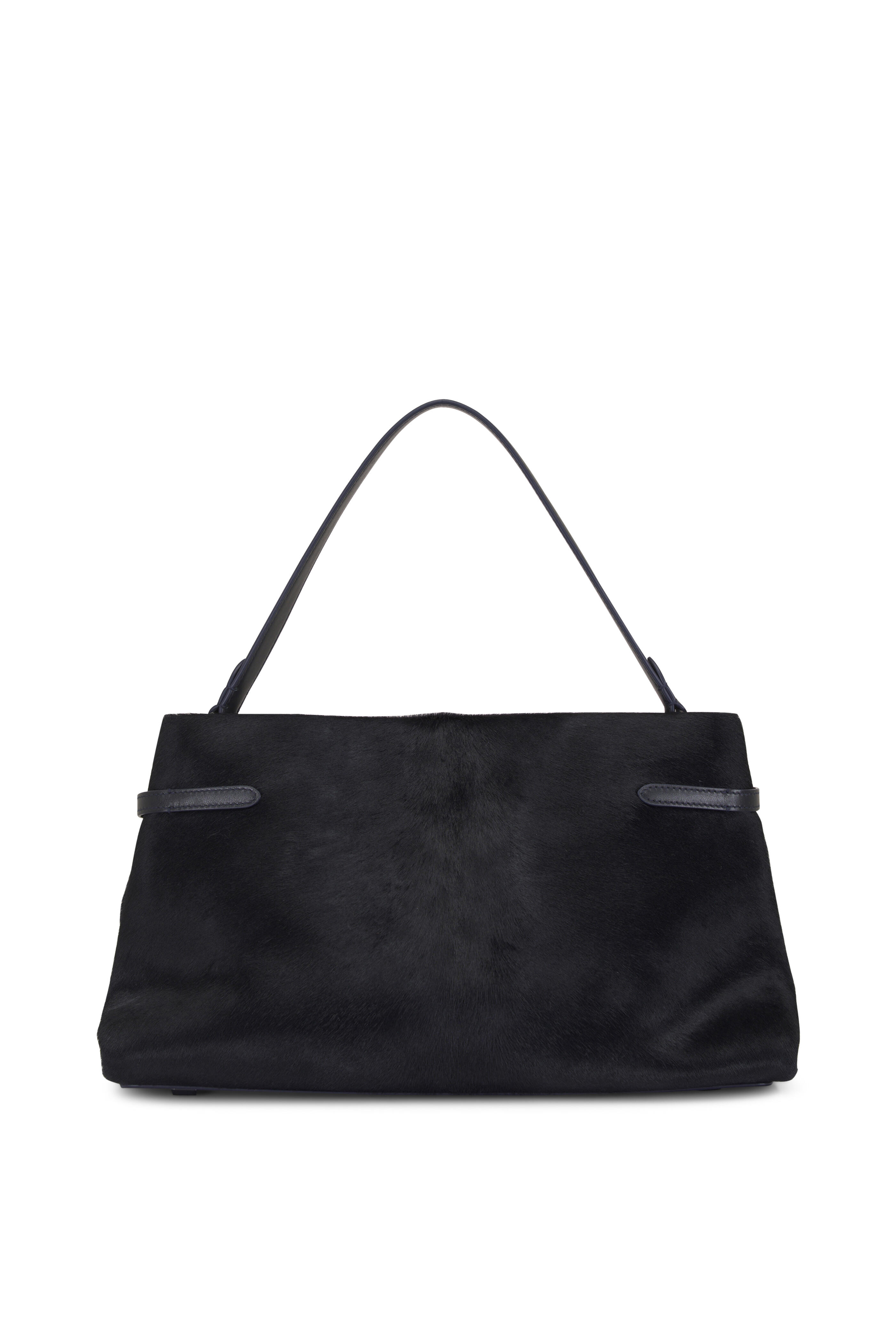 Brunello Cucinelli - Navy Calf Hair Buckle Shoulder Bag - view 2
