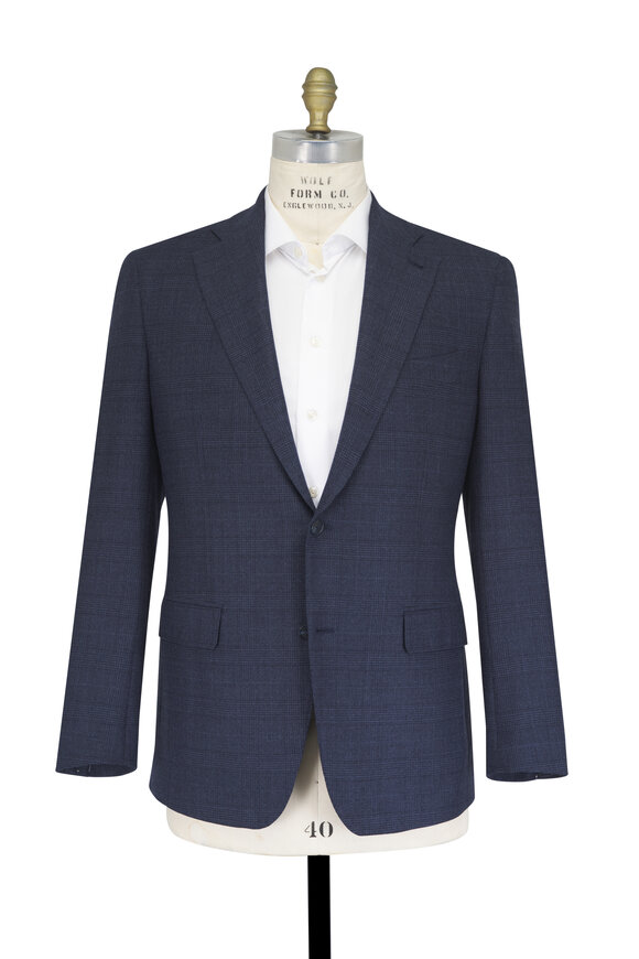 Atelier Munro Blue Check Wool & Cashmere Suit - view 2