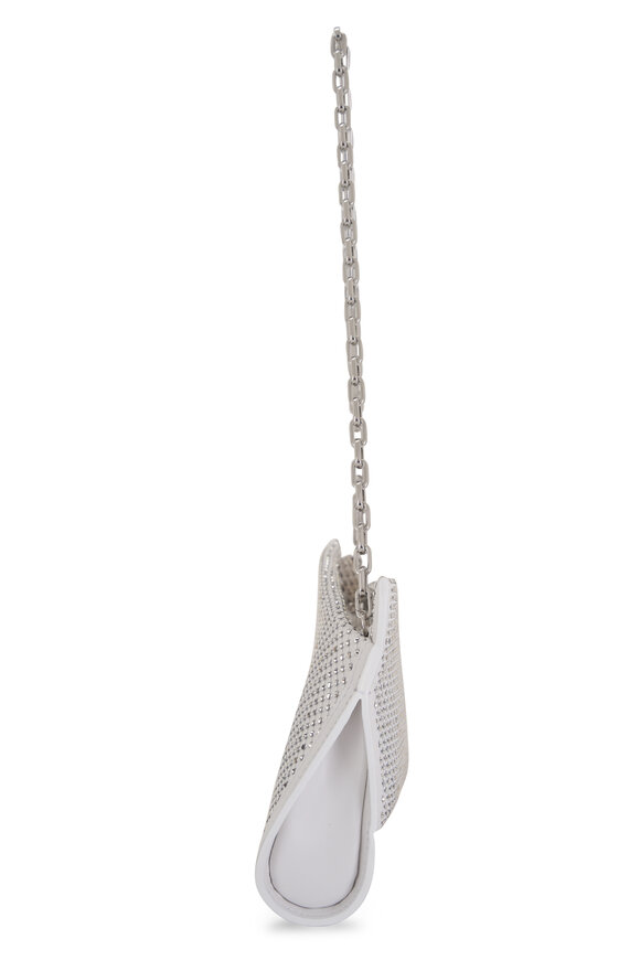 Christian Louboutin - Loubitwist White & Silver Crystal Shoulder Bag 