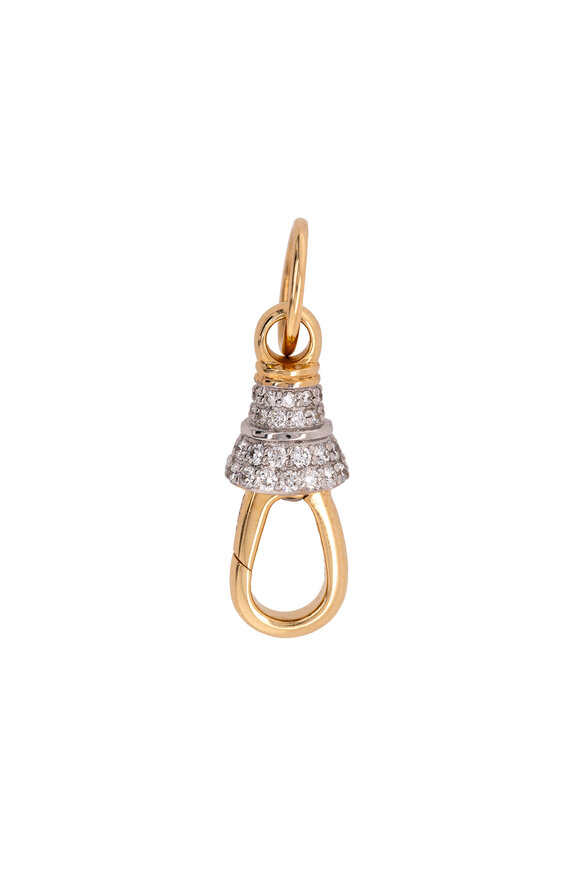 Bridget King 14k Gold Diamond Albert Clasp - view 1