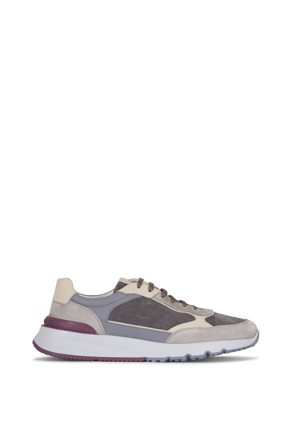 Brunello Cucinelli Urban Anthracite Suede & Calfskin Sneaker - view 2