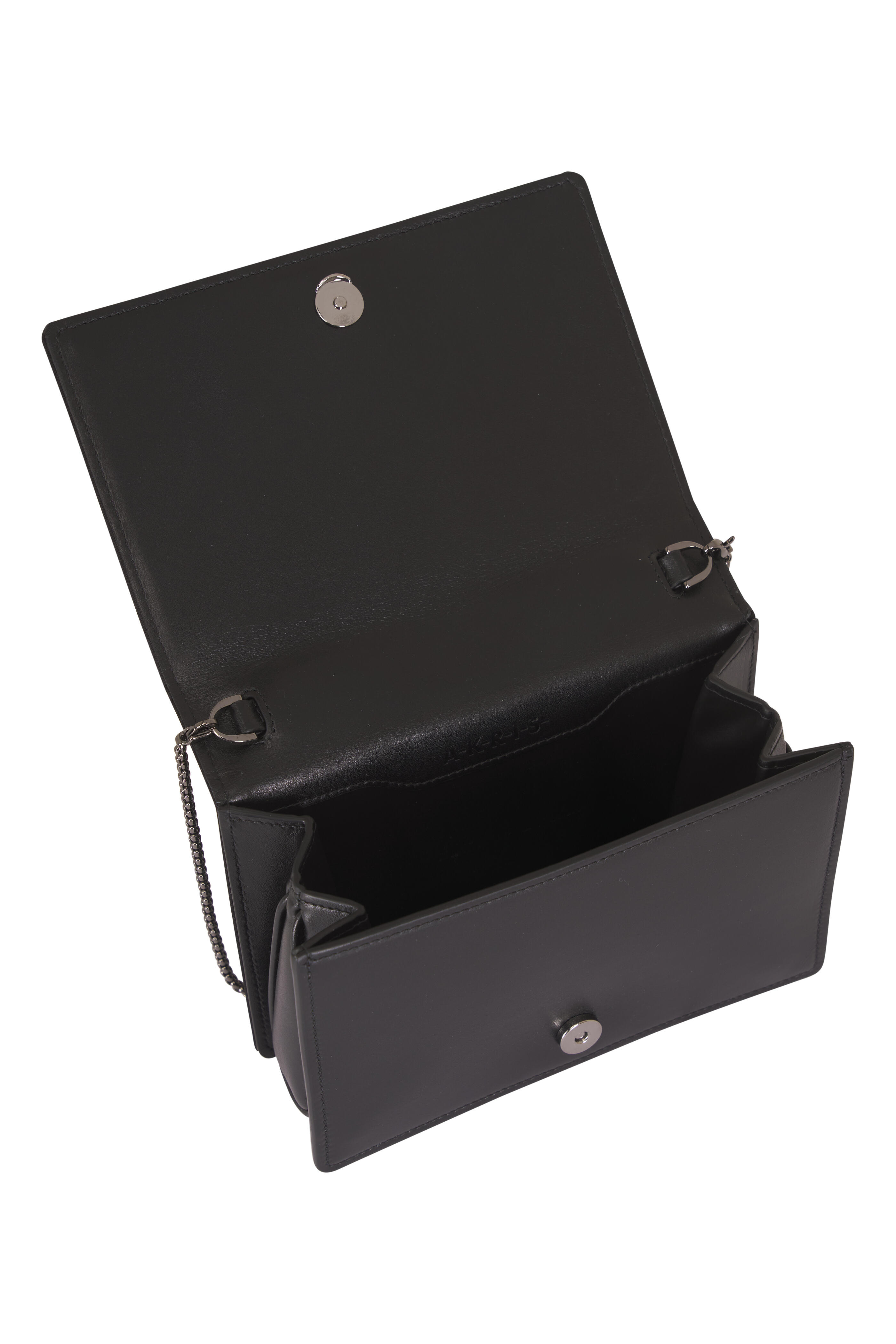 Akris - Mini Alice Black Satin Top Handle Bag - view 4