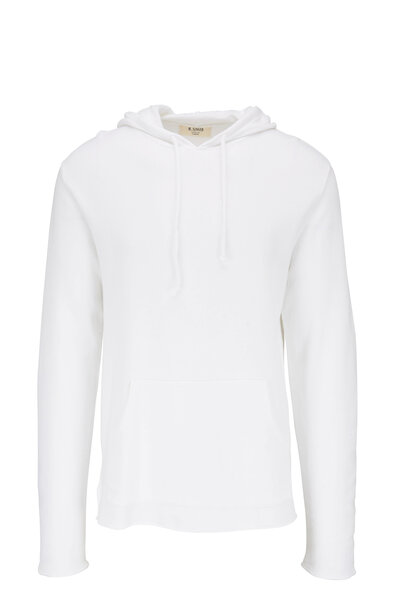 M.Singer - White Cotton Hoodie | Mitchell Stores