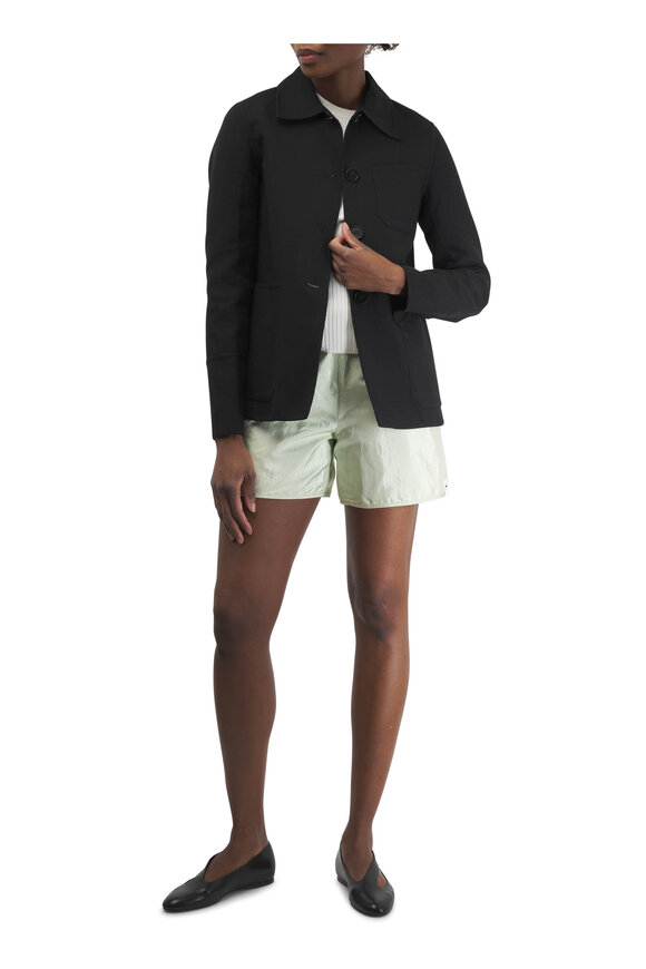 Jil Sander Black Double Face Cotton Stretch Shirt Jacket - view 2