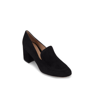 サンダル Gianvito Rossi Loafers & Slippers Gianvito Rossi - Black Suede Chunky Heel Loafer, 60mm