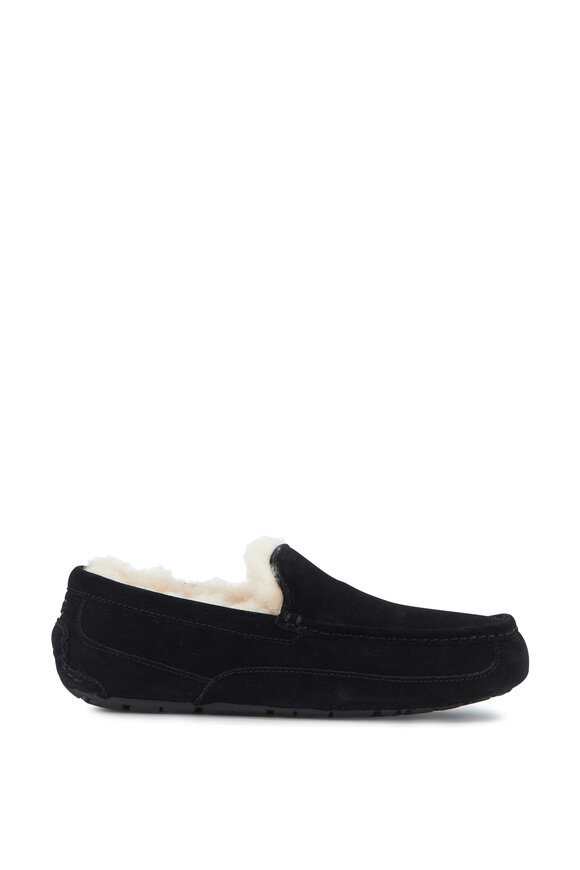 Ugg Ascot Uggpure Black Suede Shearling Slipper - view 2