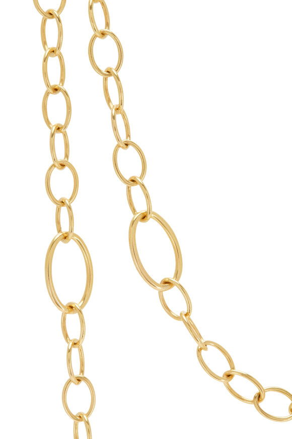 Caroline Ellen - 20K Yellow Gold Airy Gold Link Chain Necklace