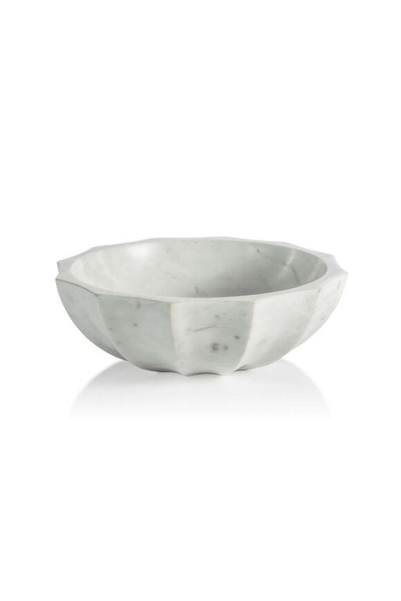 Zodax Kenzi Scalloped Marble Bowl