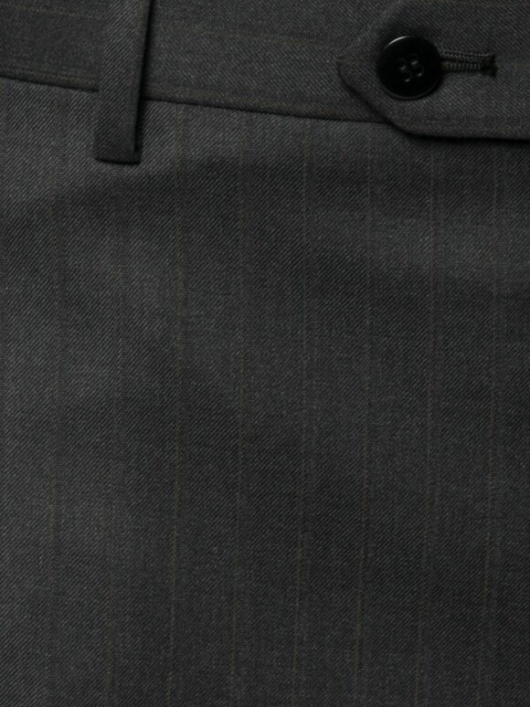 Brioni - Charcoal Gray Wool Striped Suit