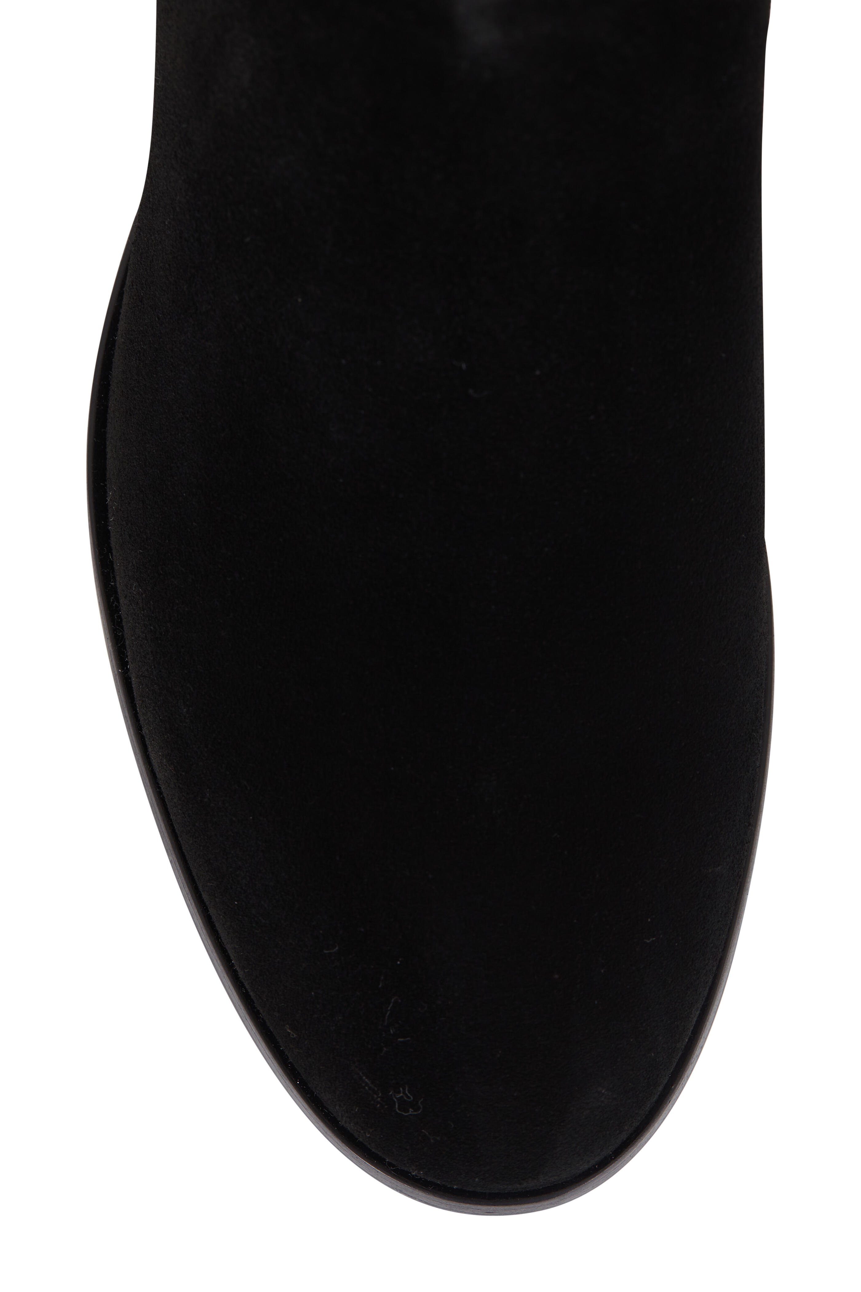 Santoni - Black Suede Mid-Calf Boot