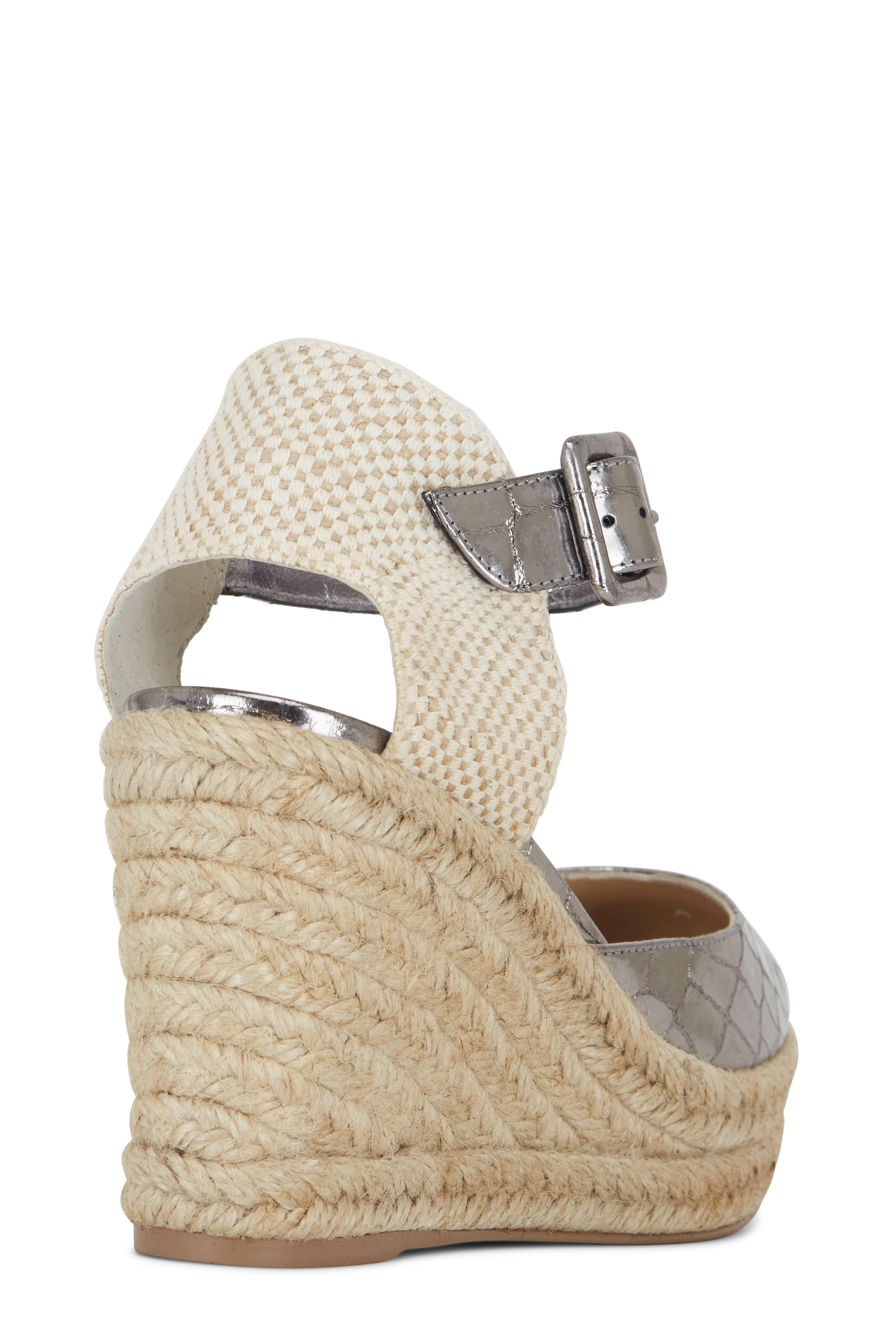 Christian Louboutin, white espadrille wedge - Unique Designer Pieces