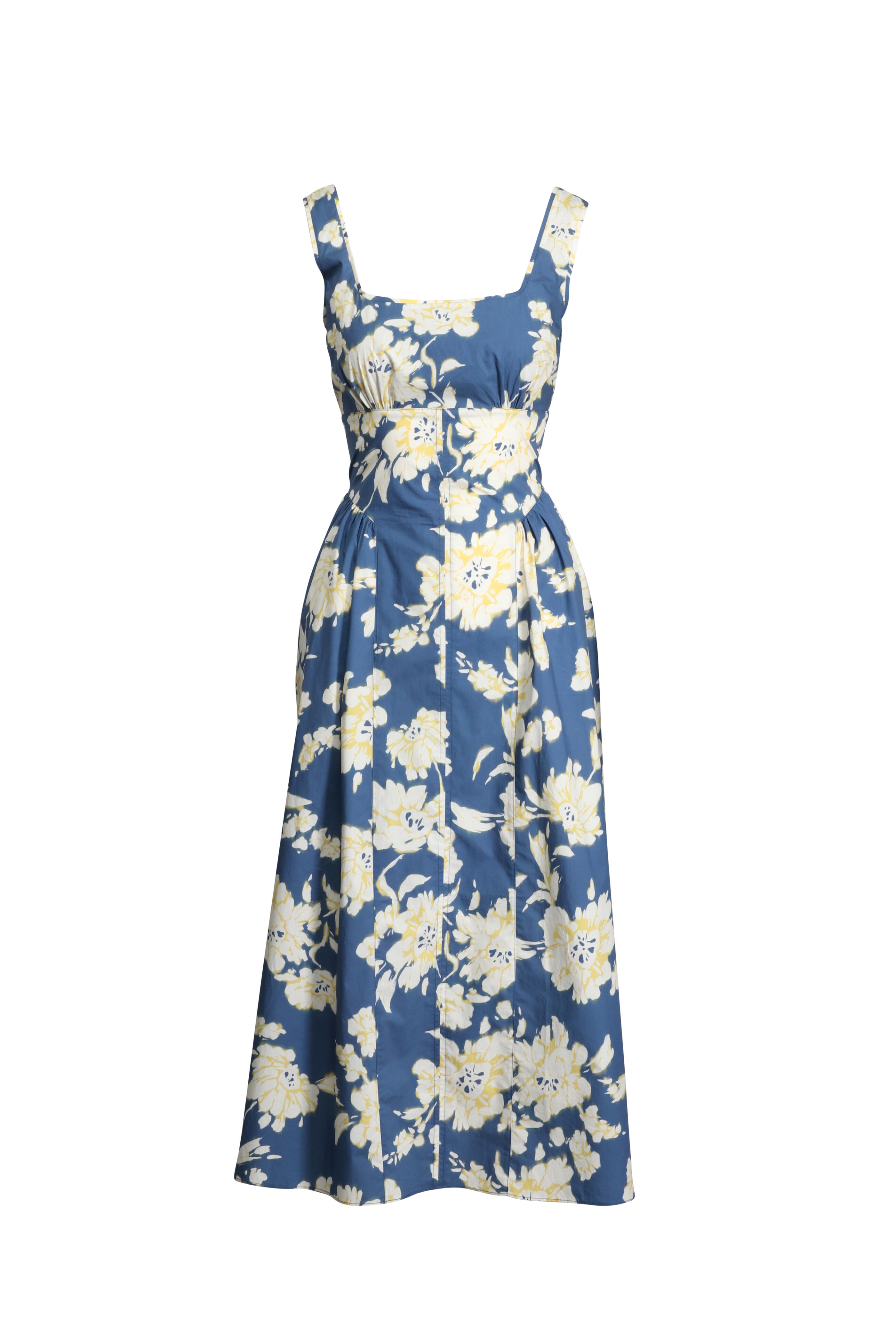Tanya Taylor - Cadence Blue Floral Midi Dress