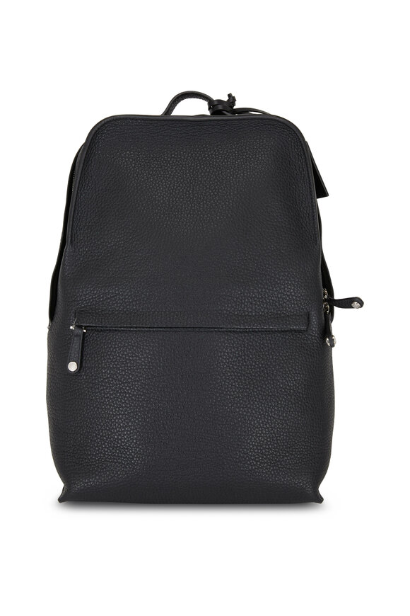 Grey New York Grey New England - Black New England Pebbled Leather Backpack