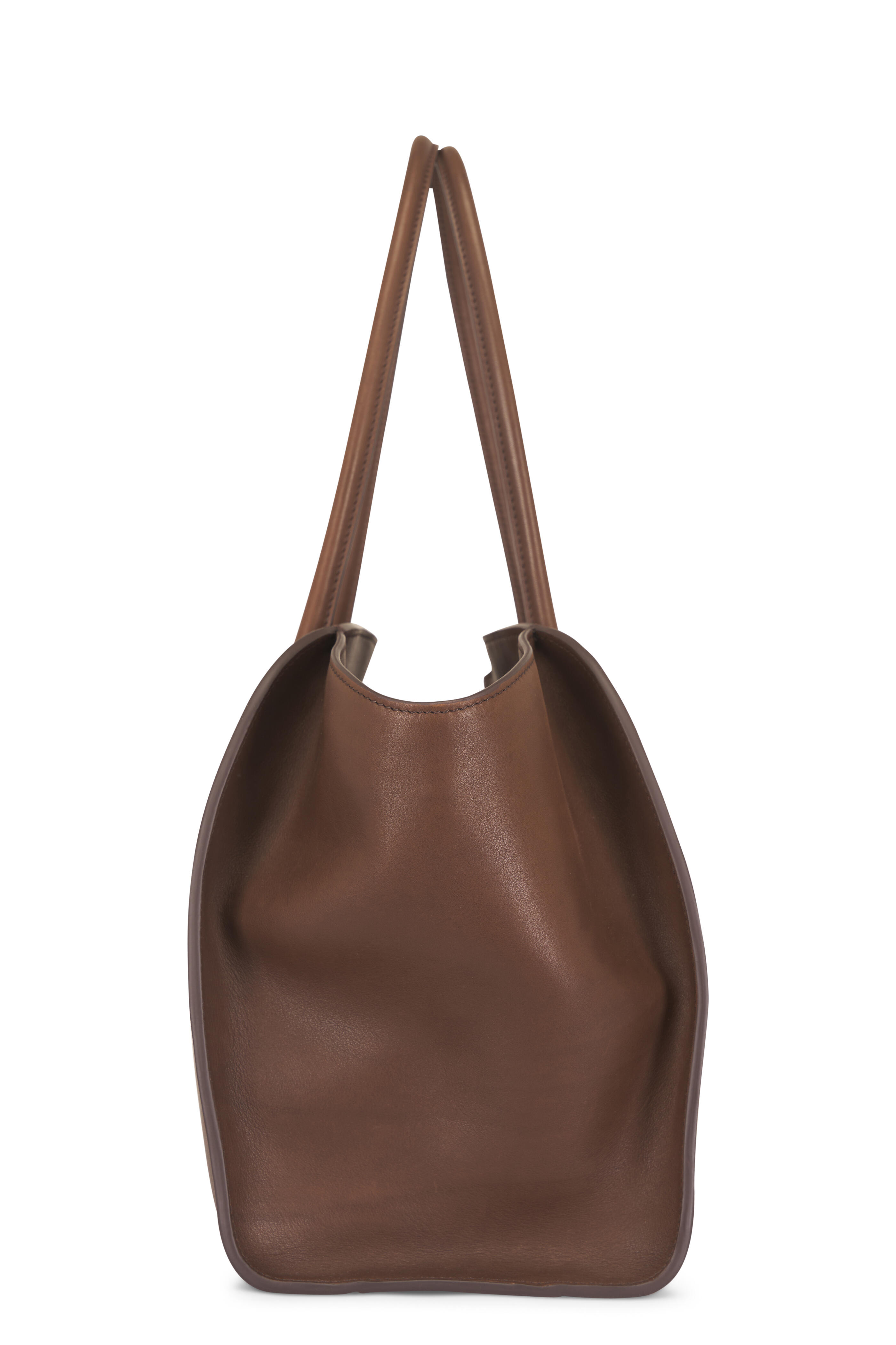 The Row - Marlo 14 Deep Brown Leather Tote