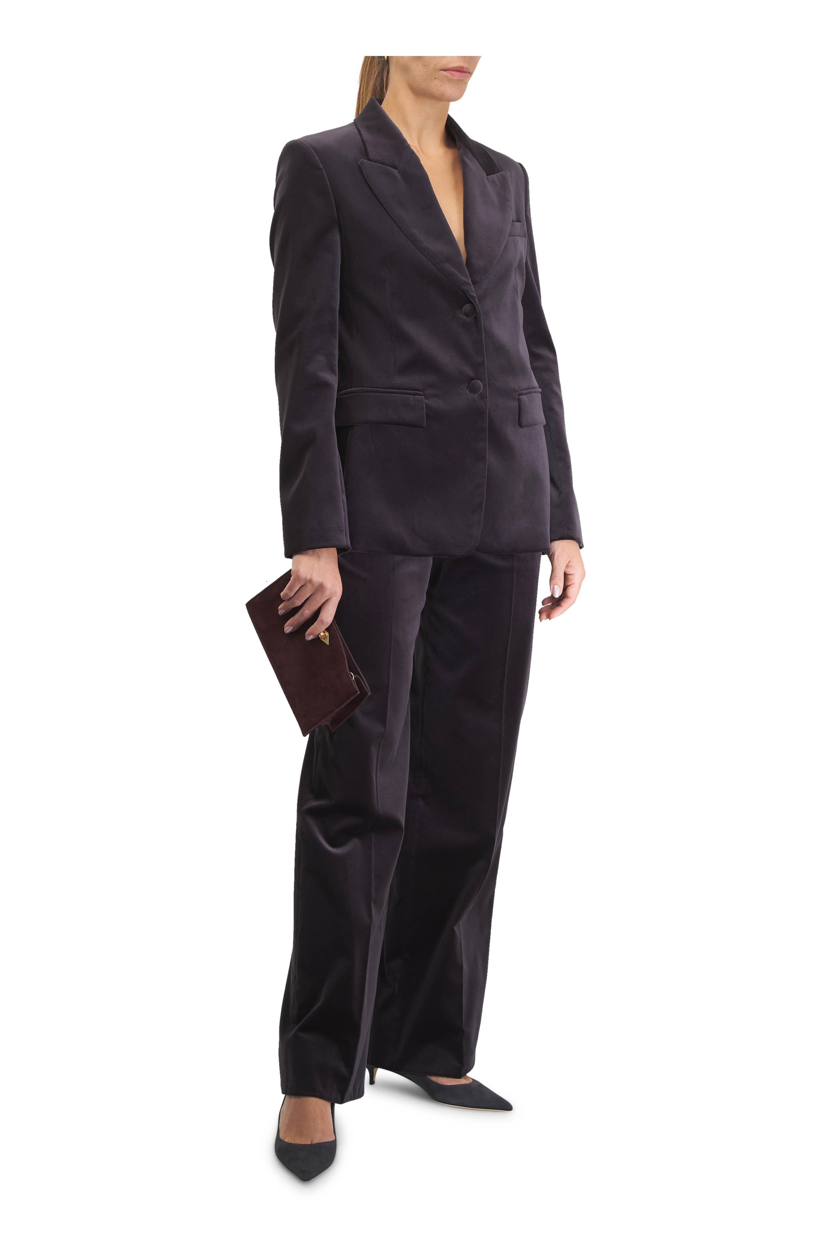 Dorothee Schumacher - Elegance Softness Graphite Velvet Pant