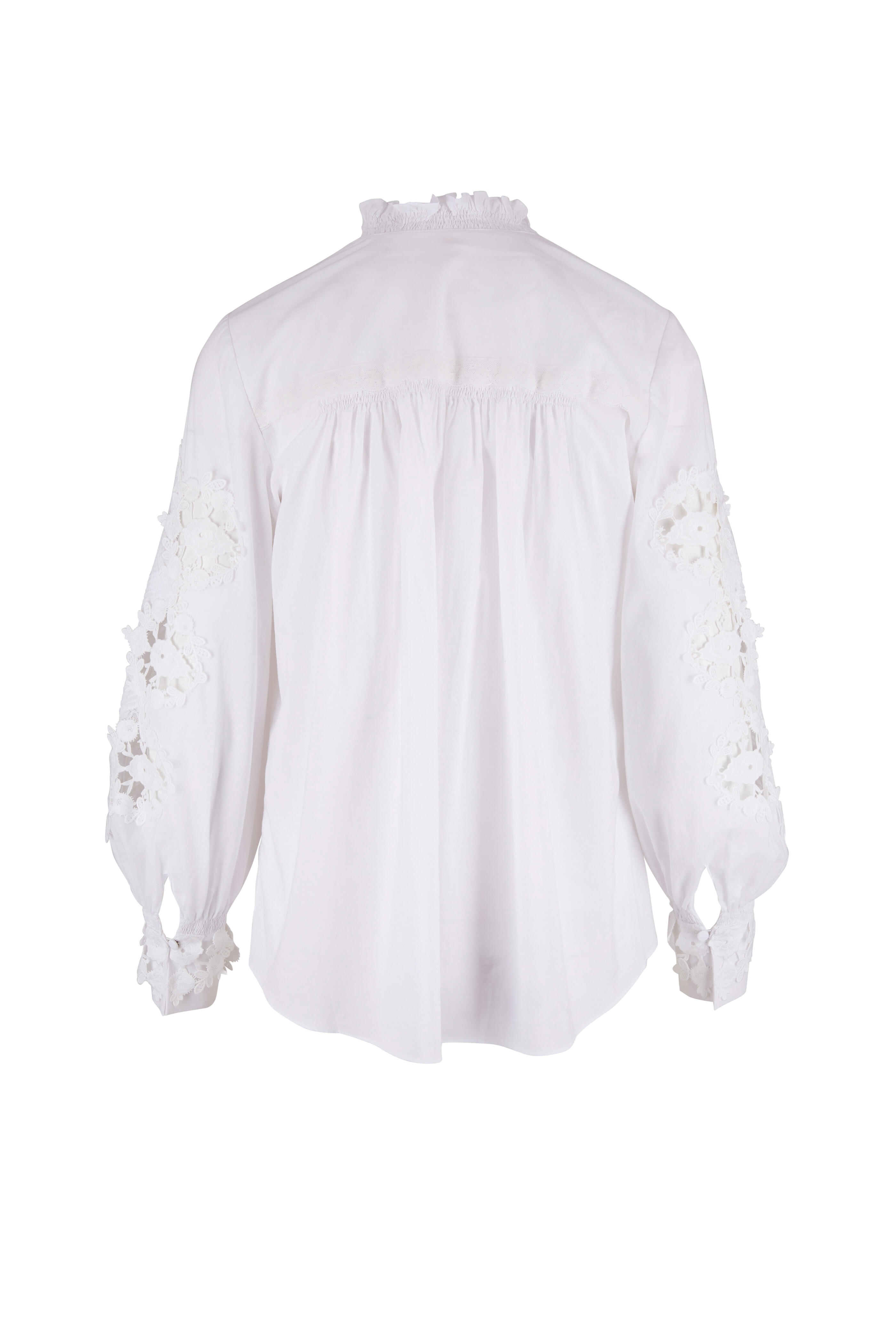 Kobi Halperin - Solene White Lace Sleeve Blouse