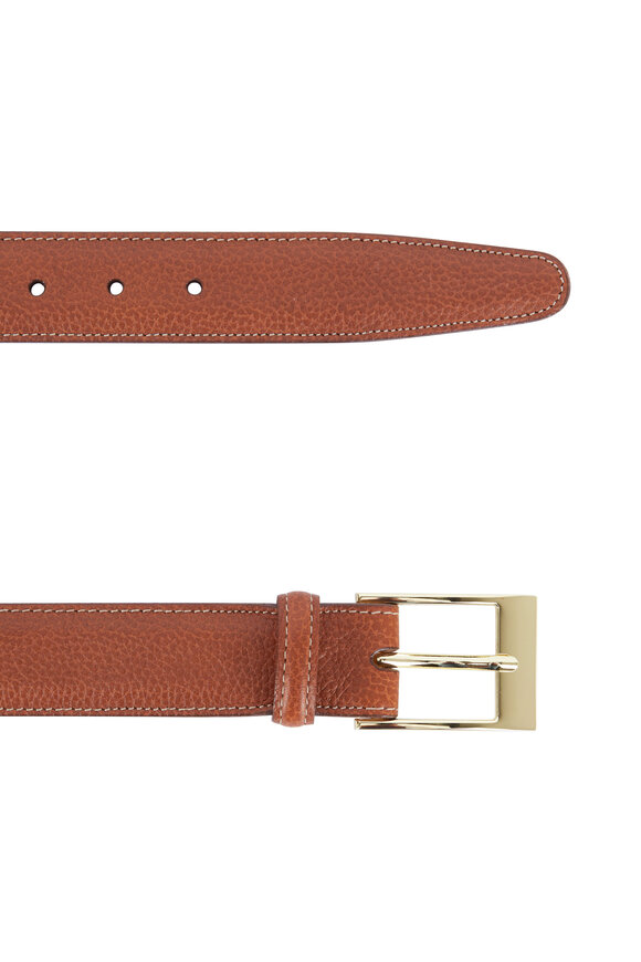 Martin Dingman - Delaney Almond Leather Interchangeable Buckle Belt