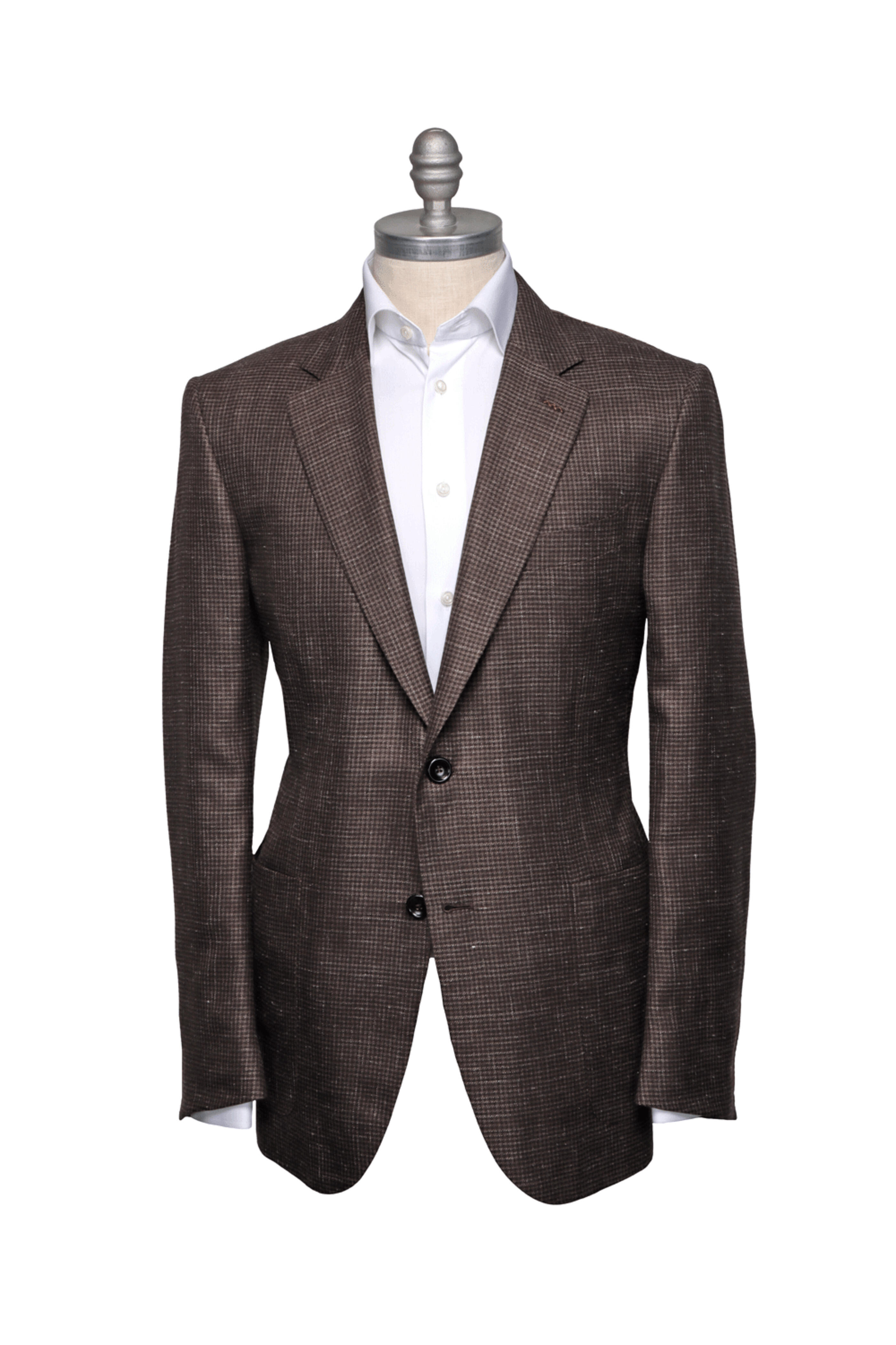 Zegna - Brown Micro Houndstooth Sportcoat | Mitchell Stores