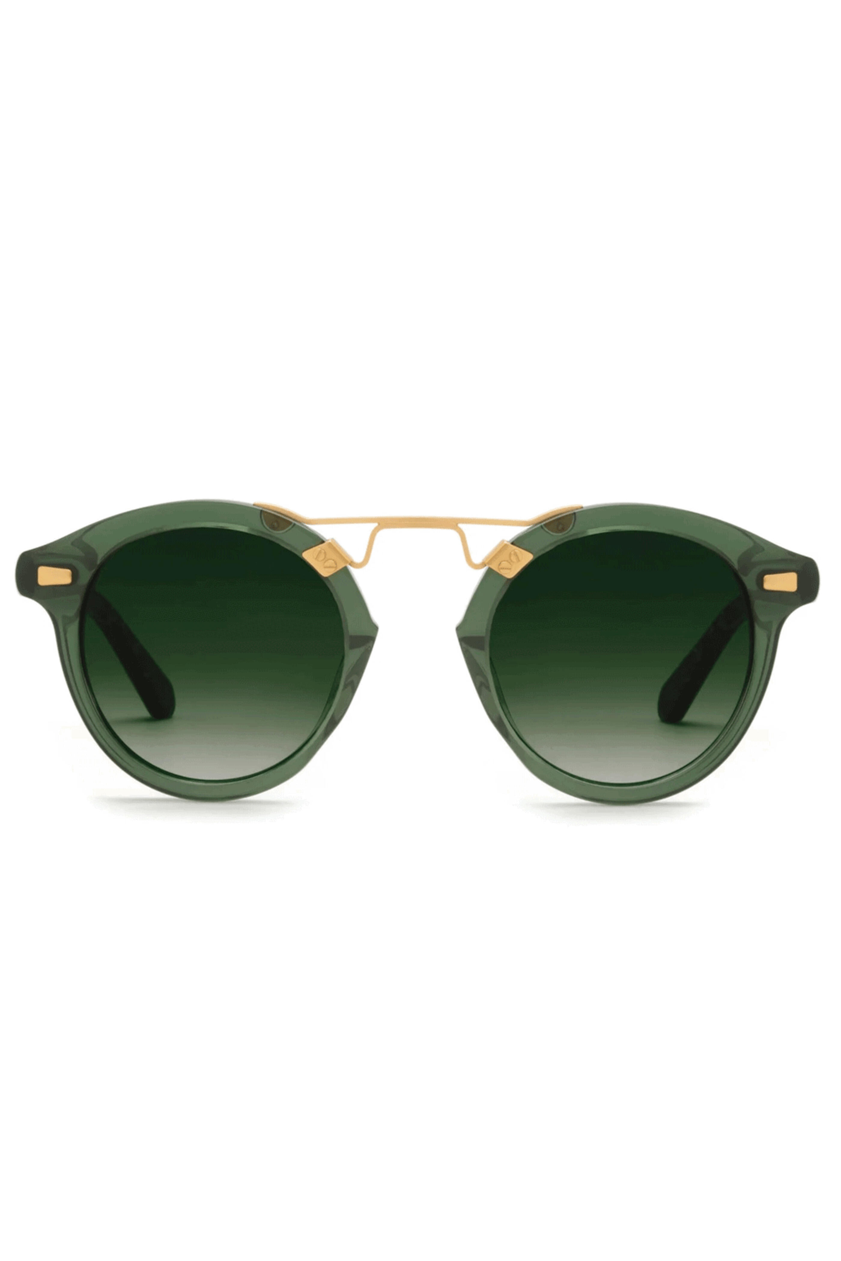 Krewe - St. Louis Nylon Sunglasses in Bottle Green