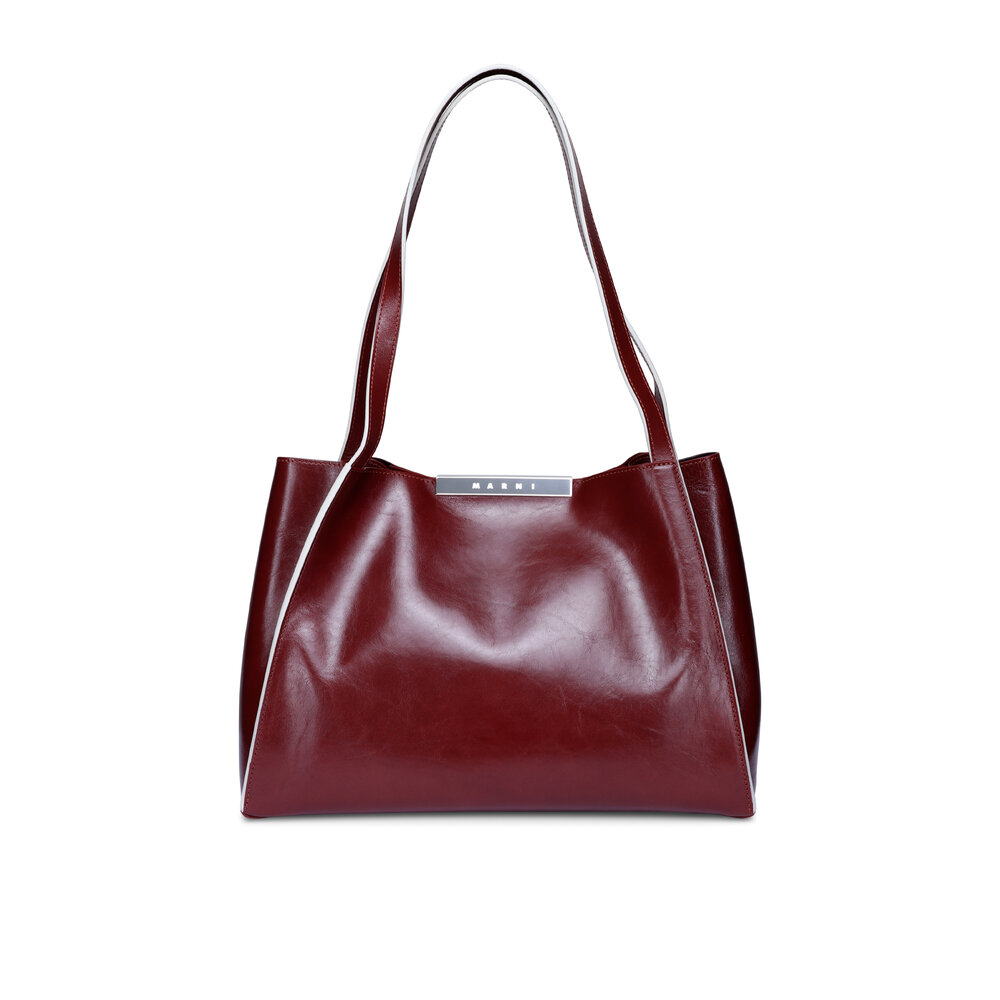 トートバッグ Marni Cresta Tote Bag Marni Cresta East West Small Tote Bag in Deep Sage – Hampden