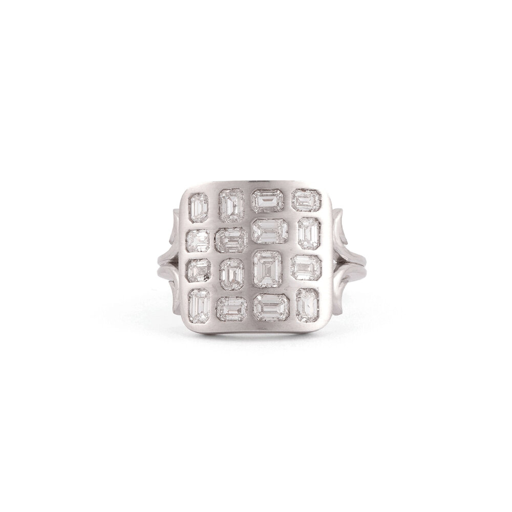 Sylva & Cie - White Gold Ten Table Ring | Mitchell Stores