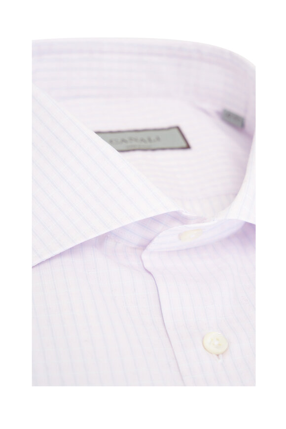 Canali - Light Pink & Blue Check Sport Shirt