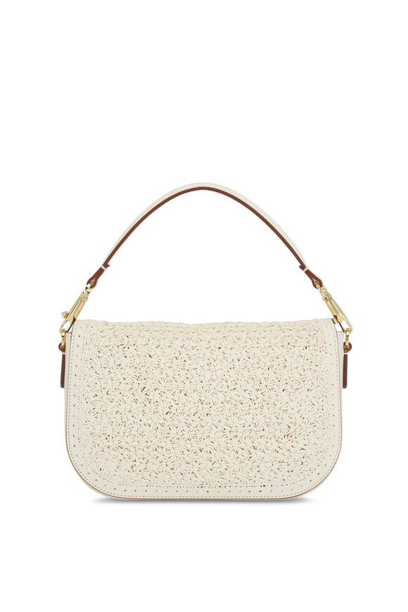 Valentino Garavani - Ivory VLogo Crochet Shoulder Bag