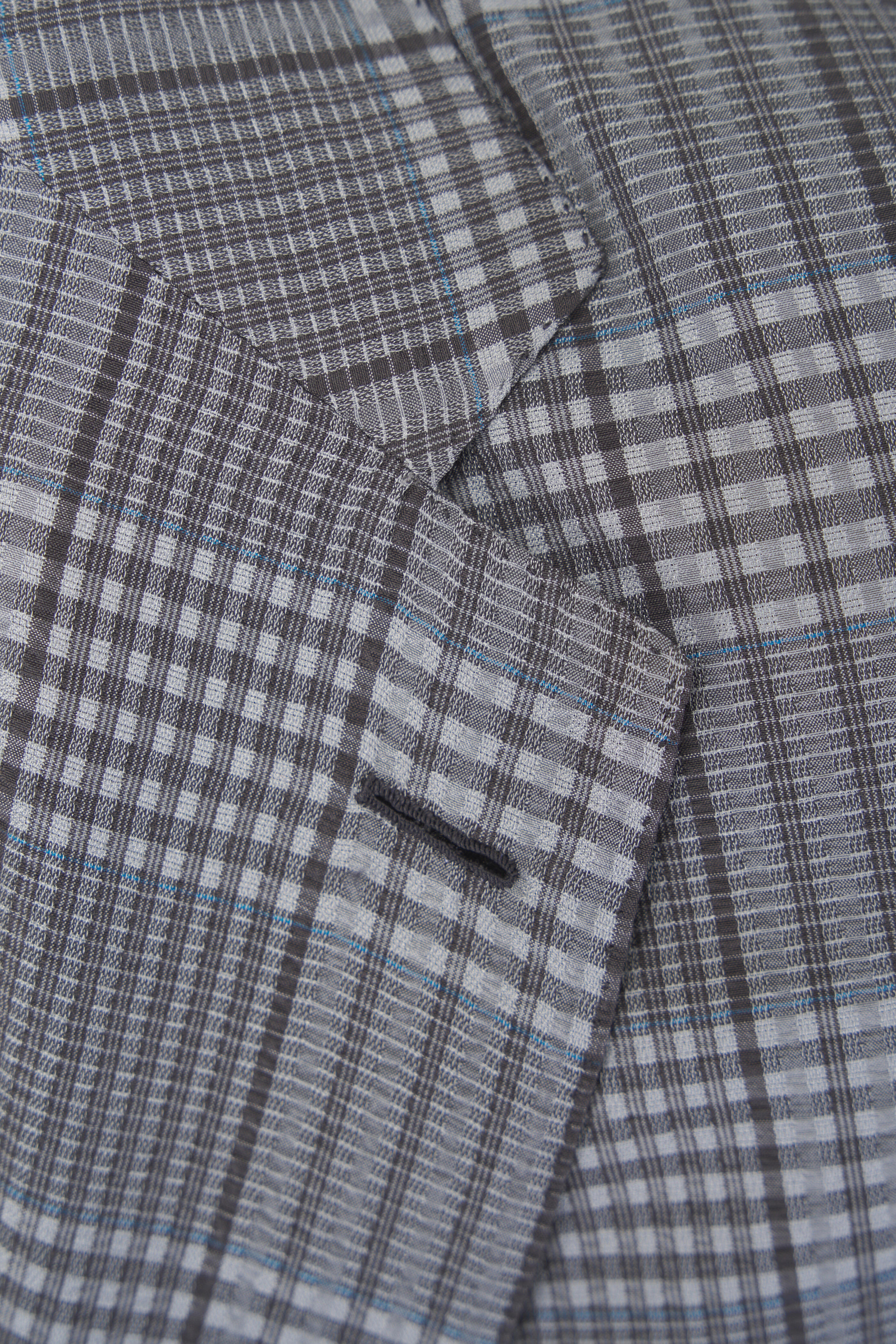 Brioni - Anthracite Plaid Silk Seersucker Sportcoat