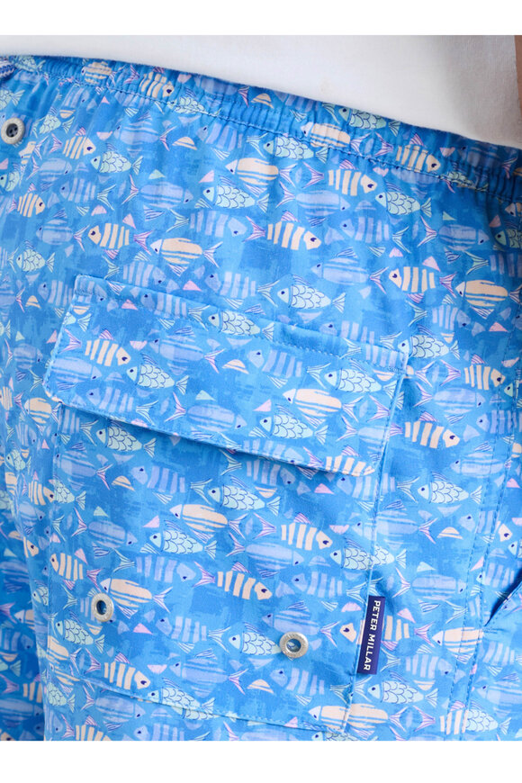 Peter Millar Sunfish Marina Blue Swim Trunks - view 6
