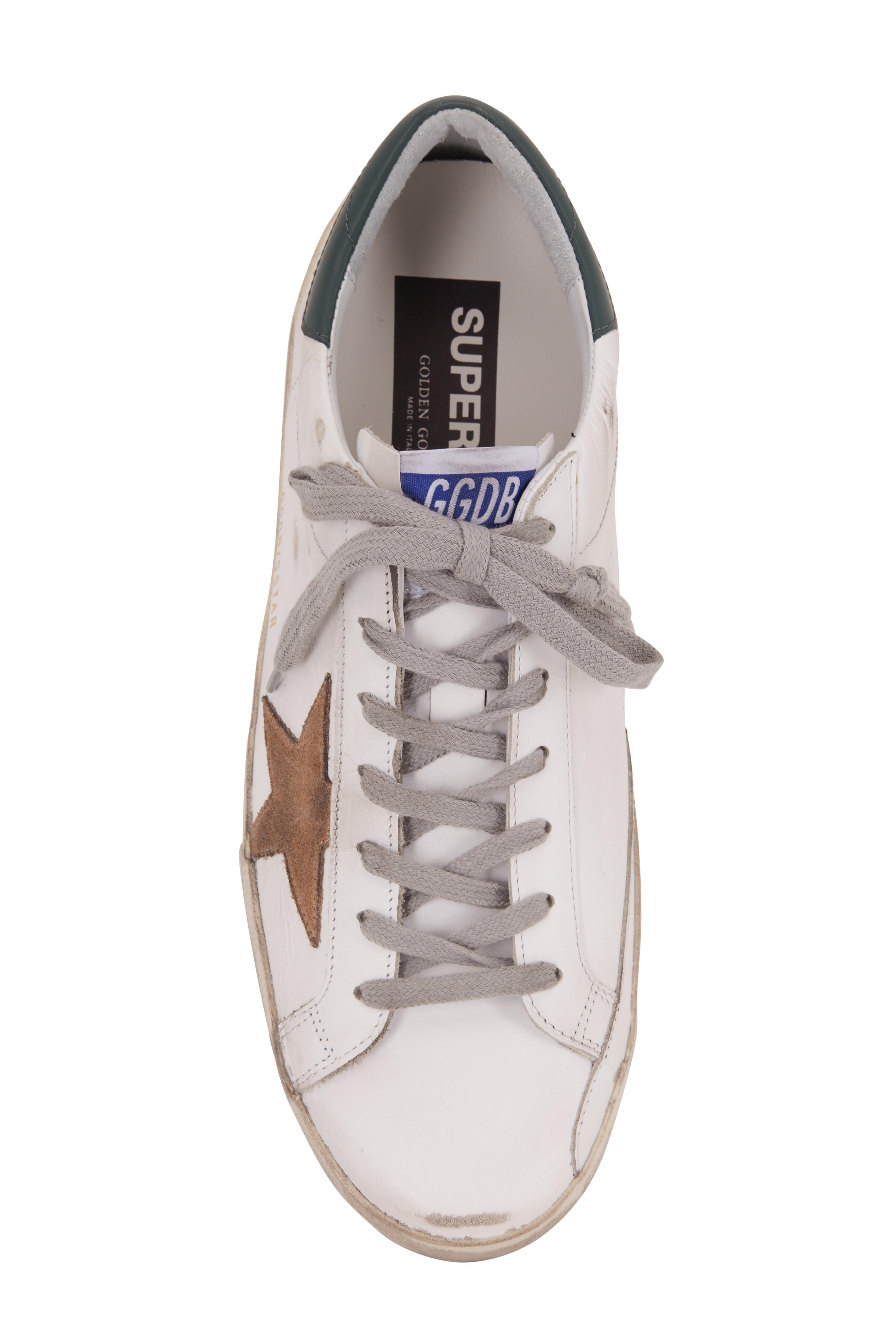 Golden Goose - Super-Star White Leather Tan Star Sneaker