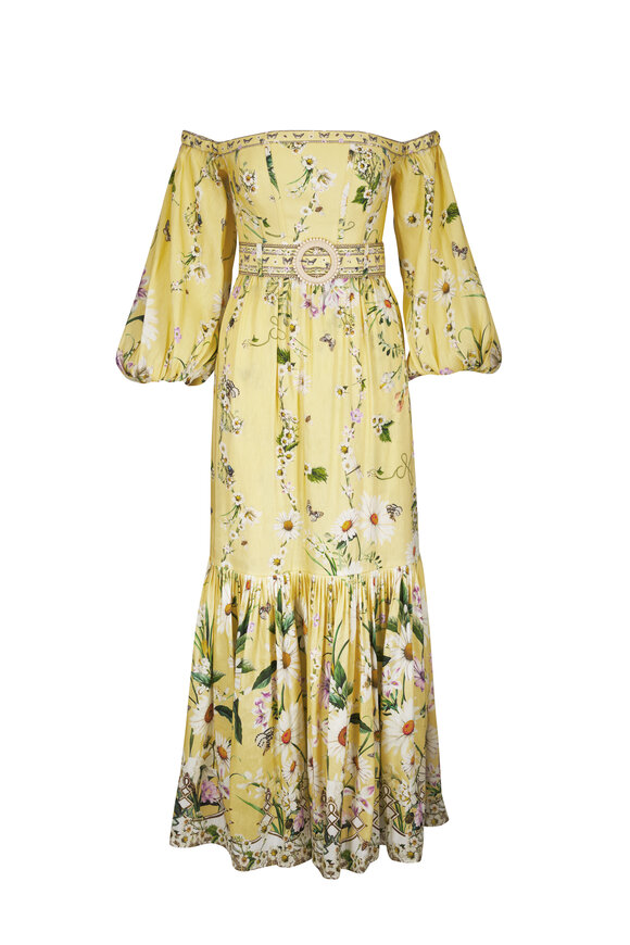 Camilla Daisy Chains Puff Sleeve Corset Dress