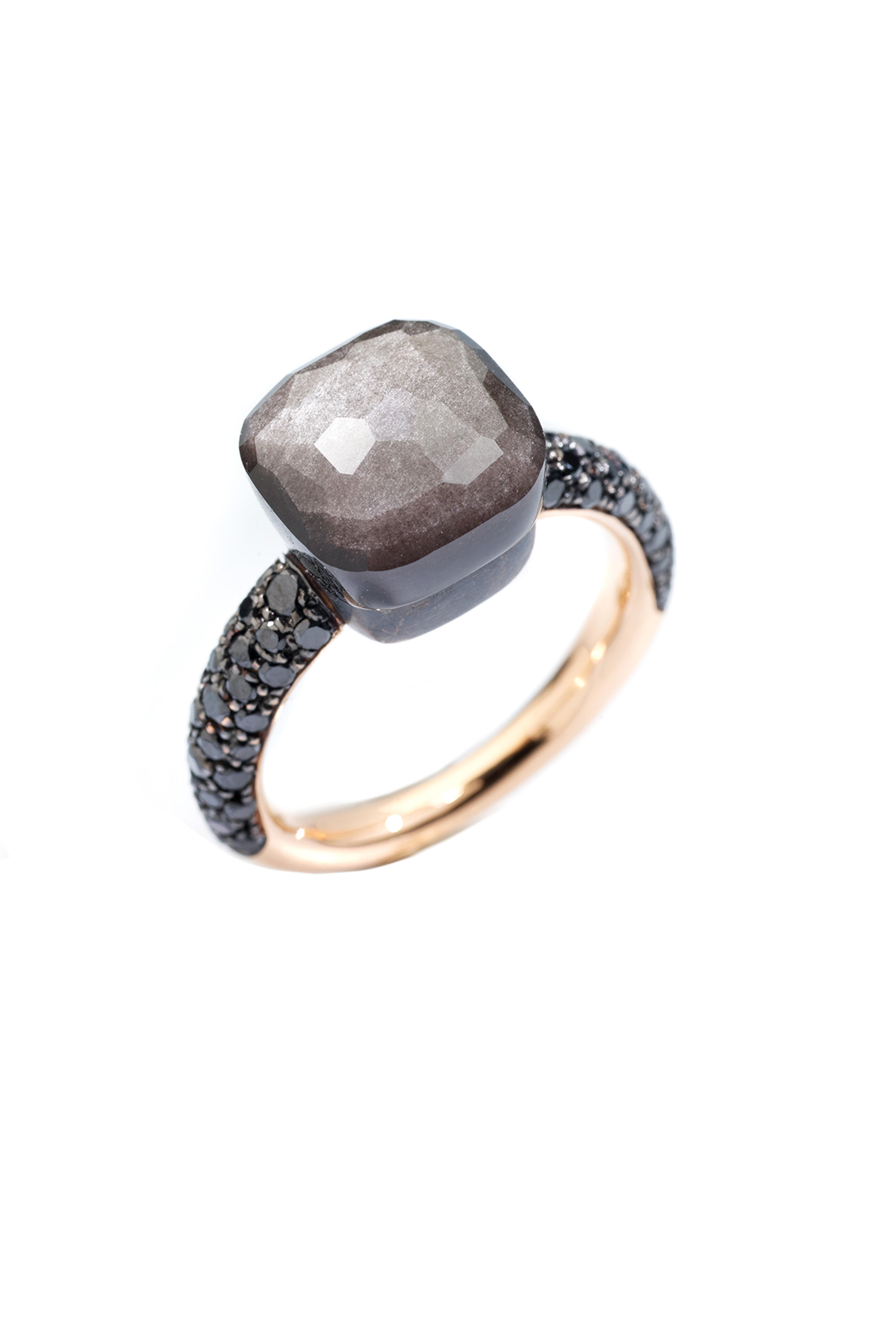 Pomellato 18kt Rose Gold Sabbia Black Diamond Ring