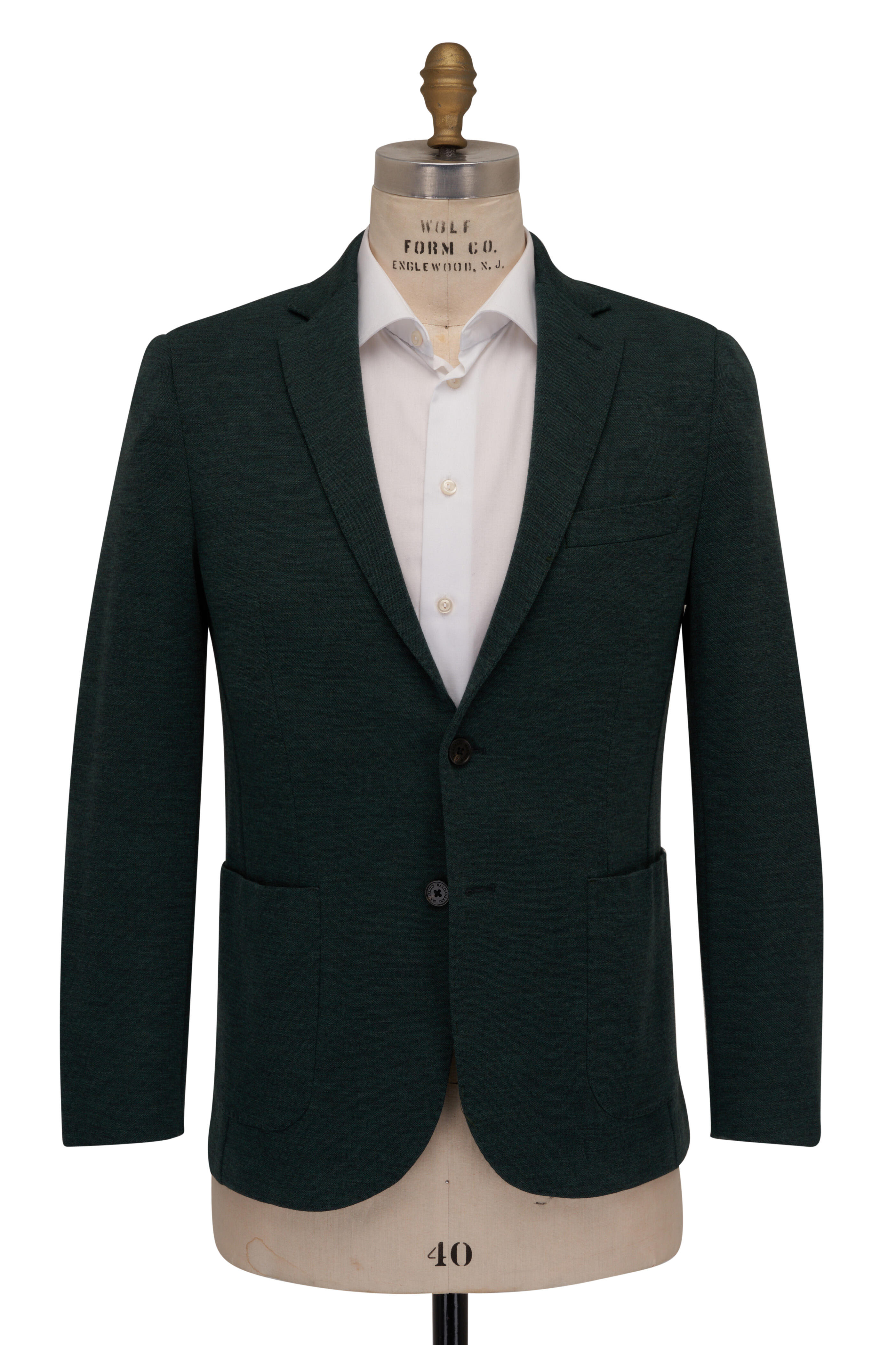 Maurizio Baldassari - Pine Green Wool Jersey Sportcoat