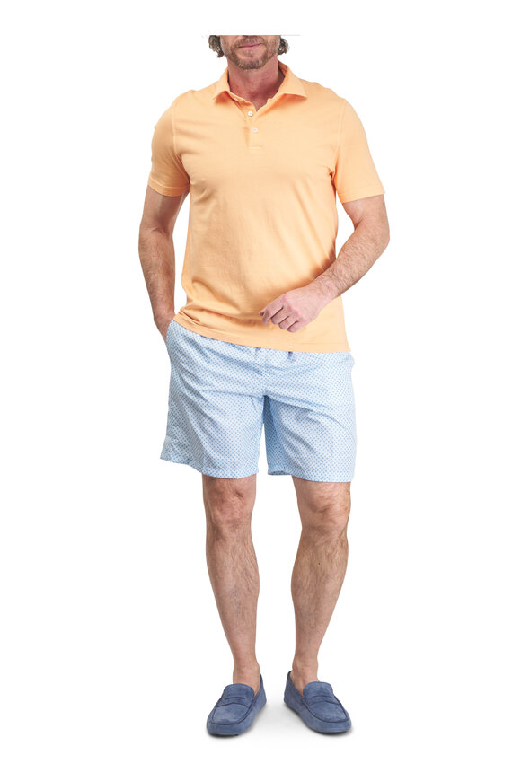 Fedeli Frosted Orange Jersey Cotton Polo - view 2