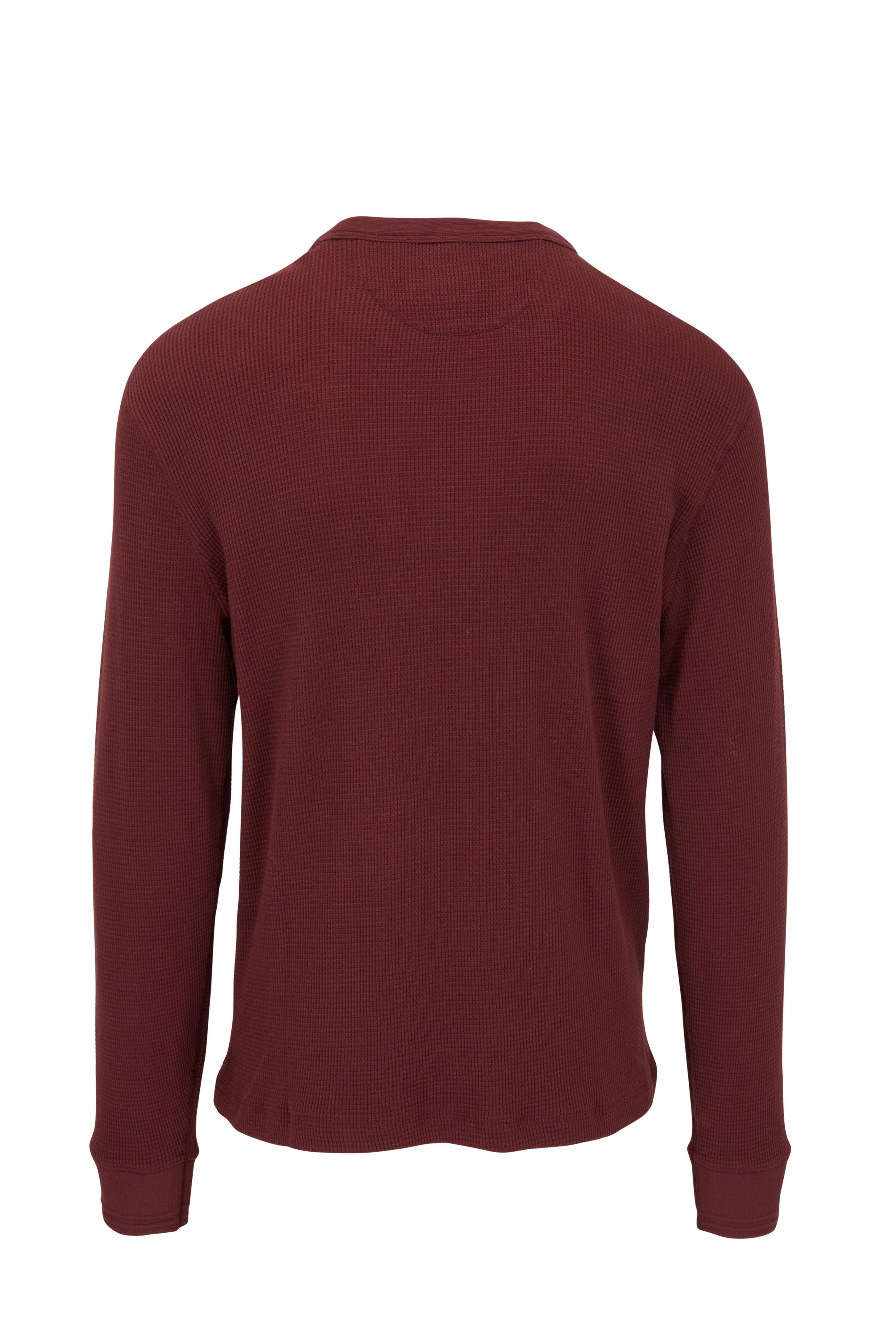 Faherty Brand Legend™ Winter Burgundy Waffle Knit Crewneck