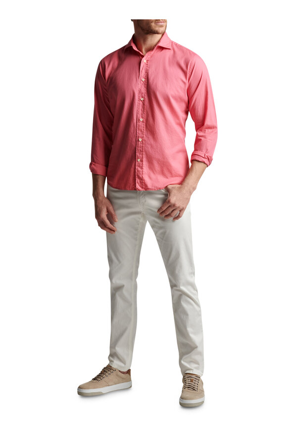 Peter Millar - Sojourn Red Pear Garment-Dyed Cotton Sport Shirt