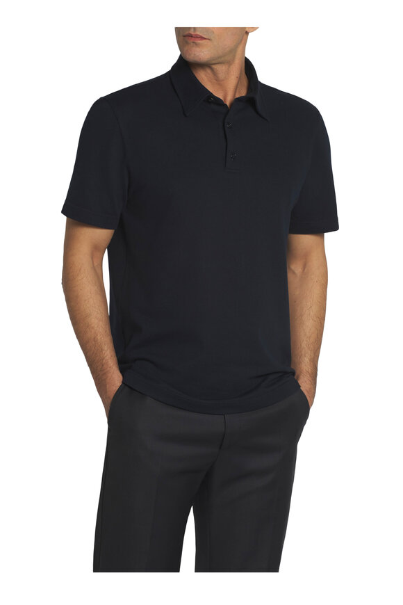 Brioni - Navy Cotton Piqué Polo 