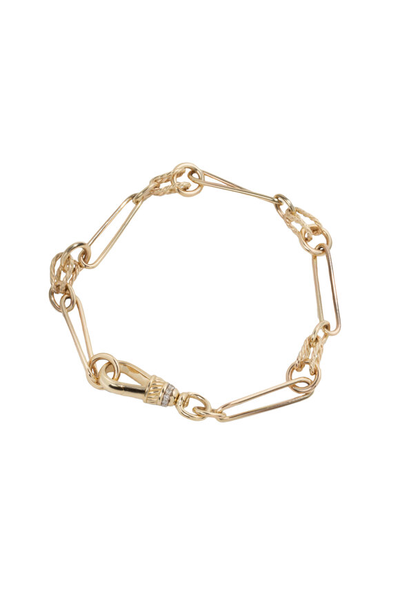 Lucy Delius Yellow Gold Twisted Link Bracelet