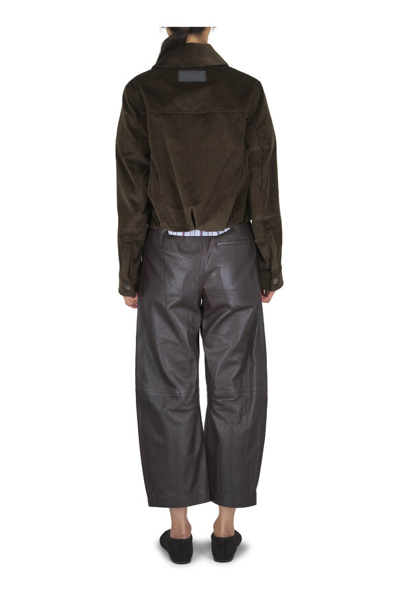 Loewe Brown Corduroy Cropped Jacket - view 4