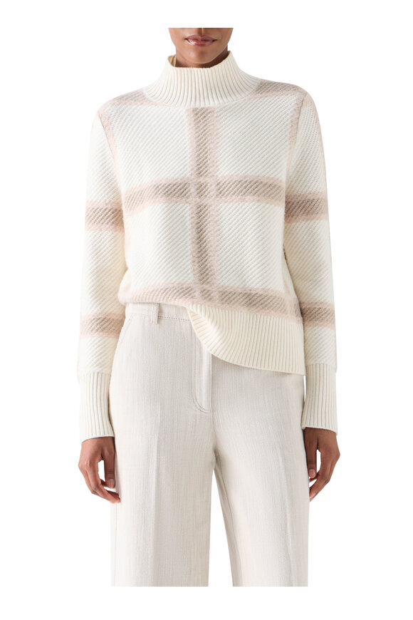Akris Punto Cashew Intarsia Plaid Sweater - view 2