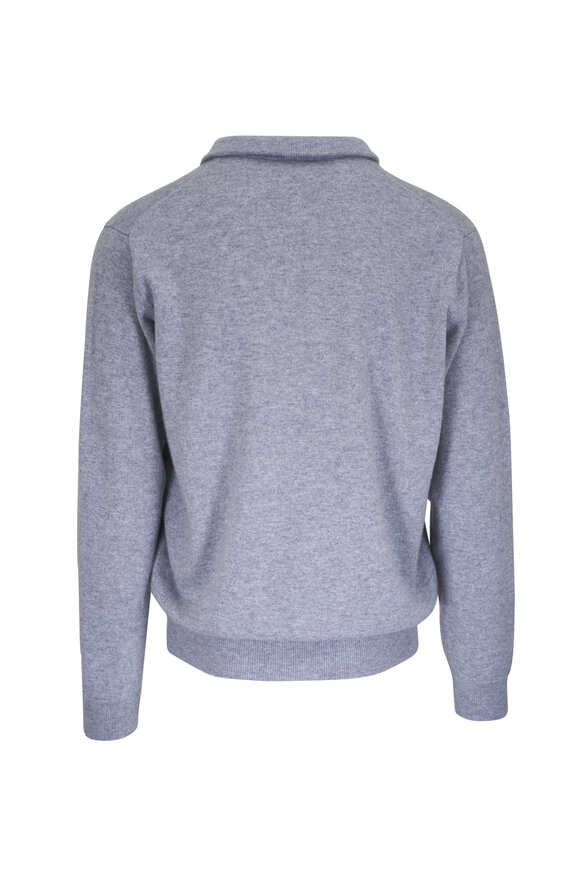 Peter Millar - Gale Gray Cashmere Flex Quarter Zip Pullover